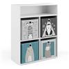 Vicco Libreria bambini Luigi, Bianco, 72 x 90.2 cm 4 materiepossono essere combinati per riporre giocattoli e libri