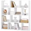 eSituro Libreria Cubo 14 Scomparti 120x120x30 cm Bianco | In piedi; Aperto; Salvaspazio; Soggiorno studio; Montaggio facile