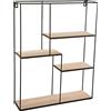Versa 20850020 Scaffali Parete, Metallo, Legno, 40x11x50.5 cm