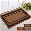 parpyon® Zerbino ingresso casa esterno Classico CM 60X120 in Cocco Naturale con fondo ANTISCIVOLO Tappeto entrata per esterno ed interno tappeti moderni (CM 60X120, Bordo-4M)