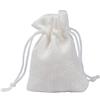 PLECUPE - 20 sacchetti in lino con coulisse, 17 x 23 cm, colore puro, sacchetti regalo per gioielli, sacchetti in iuta di cotone, per matrimoni, compleanni, feste, decorazioni, colore: bianco