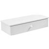 [en.casa] Mensola da Parete con Anta Ribaltabile e Vano Portaoggetti Comodino Pensile con Scomparto Chiuso 60 x 24 x 12,6 cm per Bagno Ingresso Camera da Letto - Bianco