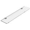 adv-smart Mensola in plexiglass trasparente 75x15 cm spessore 8mm con reggi mensola, arredo casa, ufficio, negozio