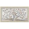 Lupia - Quadro Moderno con Cornice Bianca Oro, Stampa su Legno con Glitter, GIOVY Albero Abbraccio Mix, Tema Amore e Famiglia, per Soggiorno, Camera da Letto, Ufficio, 60x110 cm, Made in Italy