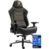 Dowinx Sedia da gaming da ufficio, portata 200 kg, ergonomica, con braccioli 4D e supporto lombare, altezza regolabile per gamer Esport, colore nero