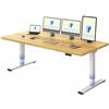 FLEXISPOT Scrivania Regolabile in Altezza 200x80 cm Con 2 Motori Potenti, Tavolo Stabile Con Funzione di Memoria (Bianco+Acero)