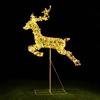 BAKAJI Renna Luminosa Natalizia Luce Bianco Caldo per Esterno, Cervo Babbo Natale LED Addobbo Decorazione 3D Natalizie, Decorazioni Fuoriporta, Giardino, Terrazzo, Protezione IP44 (94 x 150 cm)