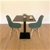 Generico TAVOLO BAR | BISTROT | RISTORANTE QUADRATO CON PIEDE CENTRALE 60/70/80 cm colori assortiti (TESSUTO BELAST F289 - NERO, 70x70)