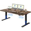 FLEXISPOT Scrivania Regolabile in Altezza 180x80 cm Con 2 Motori Potenti, Tavolo Stabile Con Funzione di Memoria (Nero+Marrone)