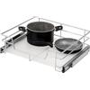 bremermann Cassetto telescopico Larghezza 60 cm con ripiano, con Guide telescopiche, cassetto Estraibile Ideale per Cucina e Bagno, in Metallo (Cromo)