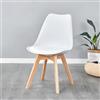 Buartttbear Set di 4 Sedie Scandinave, imbottite, sedia con gambe in legno, Sedie 4 pezzi per Sala da Pranzo, Ufficio