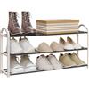 WOLTU Scarpiera Scaffale 3 Ripiani per 12 Paia di Scarpe Portascarpe Organizer Crema