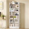 Hzuaneri Libreria 7 Ripiani, Bianco, 24x60x199,2 cm, BC11703X