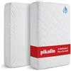 PIKOLIN - Coprimaterasso Matrimoniale King Size Ipoallergenico in Cotone 100% | Traspirante e Confortevole | Tripla Barriera contro Acari e Batteri | Faldone Elastico 32 cm per un Riposo Ottimale | 18