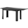 AVANTI TRENDSTORE - Pomarance - Tavolo per sala da pranzo allungabile in legno laminato nel colore grigio lucido, allungabile +48 cm. Dimensioni LAP ca. 137-185x79x90cm
