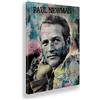 Giallobus - Quadro - 18 - Tribute Paul Newman - Tela Canvas Telaio Standard - 35x50 - Pronto da Appendere - Quadri Moderni per la casa