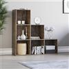 Vida Designs Durham - Libreria per scale, organizer per soggiorno (6 cubi, legno scuro)
