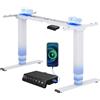 FLEXISPOT EC5 PLUS Scrivania Regolabile in Altezza con 2 Motori Potenti, Telaio a 3 Livelli, Scrivania Standing Desk Elettrica con Tastiera Intelligente, Capacità di Carico 120 kg.