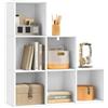 WOLTU Libreria con 6 Cubi, Scaffale con Scomparti Aperti per Libri, Decorazioni, Piante, Legno Ingegnerizzato Bianco, Camera da Letto, Soggiorno, Ufficio, 90x30x90cm, SK061ws