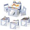 MAMIZO Set di Tavolo e Sedie per Bambini, Scrivania Multiuso, Tavolo Legno