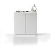 WHOUS Armadio Multiuso EASY per Ufficio, Studio o Camera con 2 Ante e 2 Vani, 79,20x38x86 cm, Bianco