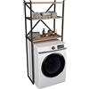 VCM Metall Überbauschrank | Waschmaschine | Maße: H. 160 x B. 66 x T. 34 cm | 3 Ablagen aus Holz - Insasi Honig-Eiche