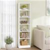 Hzuaneri Libreria a 6 Ripiani, 24 x 50 x 183 cm, Bianco