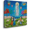 Giallobus - Quadro - Stefano Calisti - Capezzale Moderno - Madonna di Fatima - Tela Canvas Telaio Premium Alto Spessore - 50x50 - Pronto da Appendere - Quadri Moderni per la casa