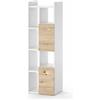 Vicco Mobiletto da bagno Alf, Bianco, 36 x 117 cm | con 2 cassetti, per riporre risparmiando spazio sopra la lavatrice