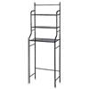Willonin Scaffale da bagno, mobile di stoccaggio sopra i WC con 3 ripiani, mobile con ripiani per WC, scaffale per bagno, alto grado di adattabilità, 165 x 55 x 26 cm (nero)