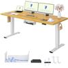 FLEXISPOT Scrivania Regolabile in Altezza a 2 Motori 180x80 cm con Piano Unico, Pannello con Memoria, Portata 100 kg