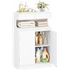 Hzuaneri Mobile da Bagno, mobiletto bagno con 2 cassetti e 2 ante, design semplice e moderno, con ripiani regolabili, per Bagnos, Soggiorno, Ingresso, Cucina, 30 × 60 × 90 cm, Bianco lino, SC63903X
