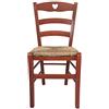 Sedam Srl Sedia Cuore, in Legno Massello, Vari Colori e Sedute disponibili, Alta Qualità (Ciliegio, Paglia),ORDINE MINIMO 2 SEDIE