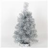 Aurora Store Mini Albero di Natale OROARGENTOROSSO da 50 cm, Abete Germogliato Glitter cameretta Bambina Pink con Supporto Base in Legno, Alberello di Natale Alberino Artificiale (Argento)