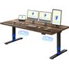 FLEXISPOT Scrivania Regolabile in Altezza 200x80 cm Con 2 Motori Potenti, Tavolo Stabile Con Funzione di Memoria (Nero+Marrone)