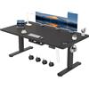 Devoko 160 x 80 cm scrivania regolabile in altezza, scrivania da ufficio con quattro sezioni, scrivania per computer con funzione di memoria, Nero