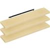 WOLTU Mensola da Muro Rettangolare Scaffale Libreria a Parete Decorazione per Cameretta Ufficio Porta CD/Dvd in Legno Rovere giallo 110cm, Set di 3, RG9316kei-3