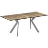 Vicco Tavolo da pranzo Trill, Rovere rustico/Grigio, 140-190 x 90 cm Allungabile, con estrazione sincronizzata per lunghezze del tavolo variabili