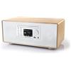 OEM Microsistema Hi-Fi compatibile con Bluetooth con lettore CD e radio DAB-FM - 60 Watt, bianco