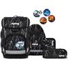 ergobag cubo light set zaino scolastico ergonomico, extra leggero, set da 5 pezzi, 860 g