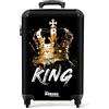 NoBoringSuitcases.com Valigia Bagaglio a Mano Trolley 55x40x20 cm - 10 kg Cabina Corona Nero