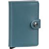 Secrid Portafoglio Secrid in pelle con finitura lucida, può contenere 4 carte in rilievo o 6 carte lisce e altre 4 carte supplementari, portabanconote, chiusura con bottone, colore Blu Blu Ice blue