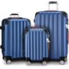 Monzana® Set di Valigie 3 Pezzi con Lucchetto Organizer Cinghia Maniglie Ruote Doppie Piedi Trolley Rigido M-L-XL