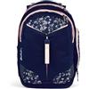 satch match Zaino da scuola dalla 5ª classe, ergonomico, espandibile fino a 35 L, stabile, tasca frontale extra Bloomy Breeze - Blu scuro