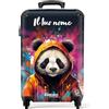 NoBoringSuitcases.com Valigia Bagaglio a Mano, Trolley 55x40x20, 10 kg, Cabina, Personalizzabile, 55x40x20 cm (Panda - Arancione)