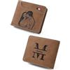 RolaOnly Personalizzato Portafoglio Marrone da Uomo/Donna con Foto Nomi Inciso in Pelle Regalo per Festa del papà/Compleanno/Giorno di Natale/San Valentino