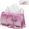 STHMEOOHT Borse porta abiti da viaggio per donne, rosa-bianco, borsa da viaggio