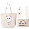KASENFASHION Harajuku Fan Set - Streetwear Unisex Harajuku pacchetto regalo con portachiavi, borsa a tracolla e borsa cosmetica per fan, Beige-d, 45*35*15cm, Beauty case