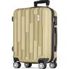 POSH Grande Valigia Rigida - Leggera in ABS 100 L e 4 kg - Bagaglio XL con Lucchetto a Combinazione - Ruote Girevoli a 360° con Scorrimento Fluido - Ideale per Viaggi di 2 Settimane