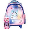 Colourbook - Zaino Trolley Coccolotti, Zaino Trolley, Contiene un Coccolotto Love&Tell, Manico Allungabile, Dimensioni 38x25x12, Official Licensee (Love Azzurro)